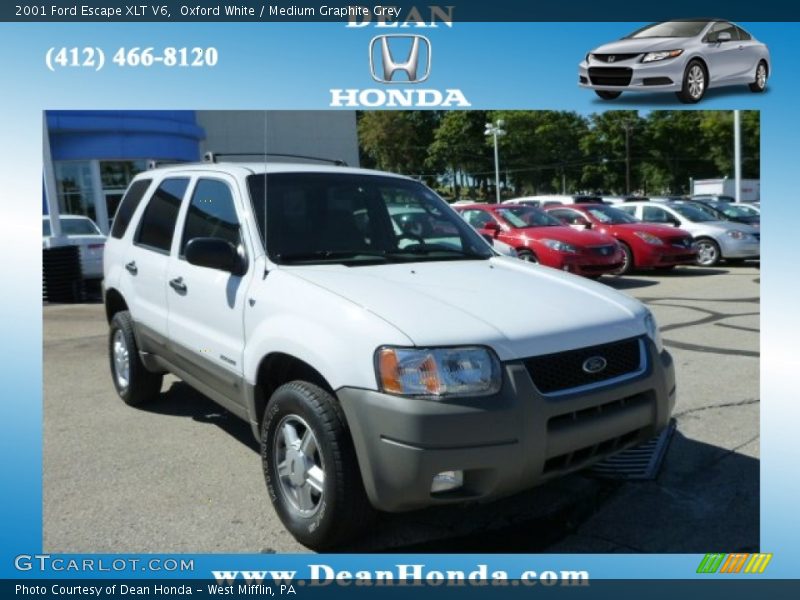 Oxford White / Medium Graphite Grey 2001 Ford Escape XLT V6