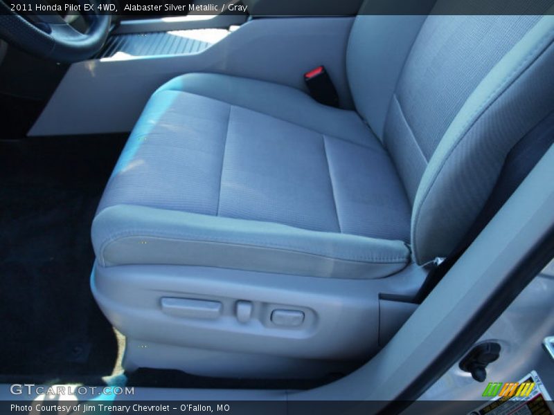 Alabaster Silver Metallic / Gray 2011 Honda Pilot EX 4WD