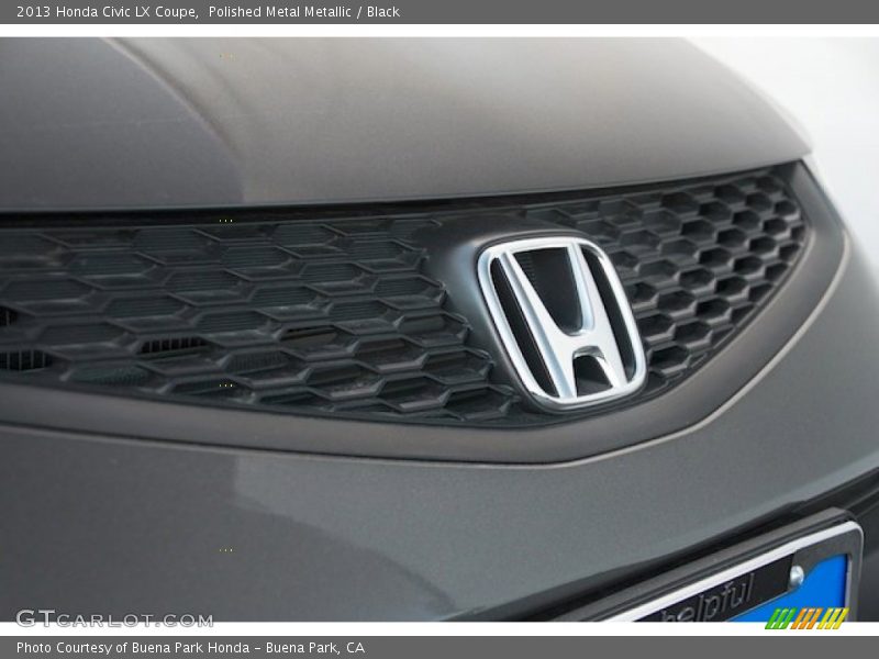 Polished Metal Metallic / Black 2013 Honda Civic LX Coupe