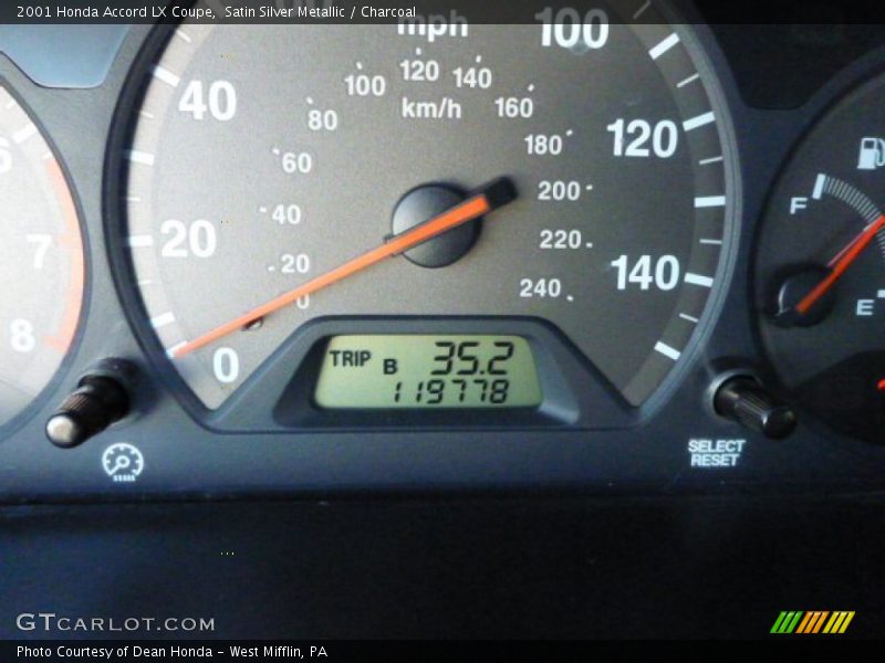 Satin Silver Metallic / Charcoal 2001 Honda Accord LX Coupe