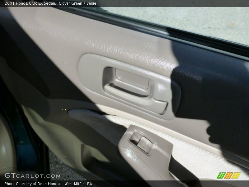 Clover Green / Beige 2001 Honda Civic EX Sedan