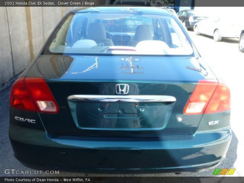 Clover Green / Beige 2001 Honda Civic EX Sedan