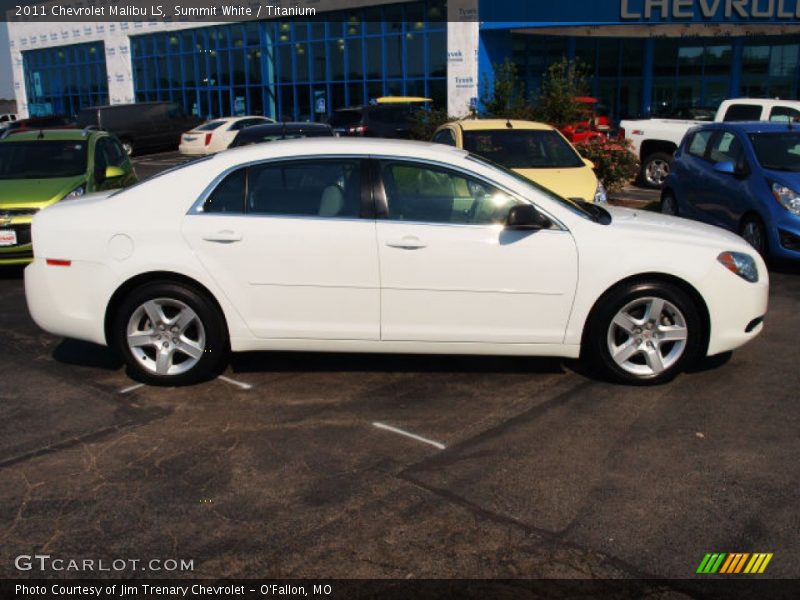 Summit White / Titanium 2011 Chevrolet Malibu LS