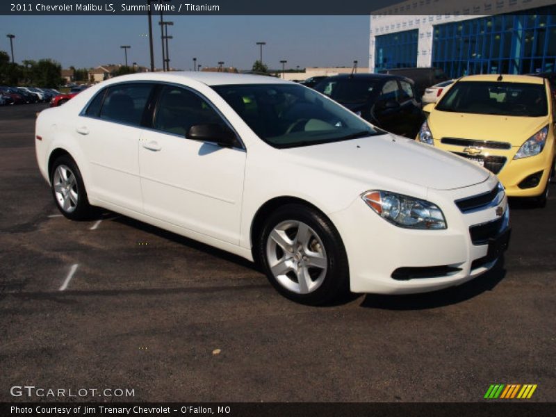 Summit White / Titanium 2011 Chevrolet Malibu LS