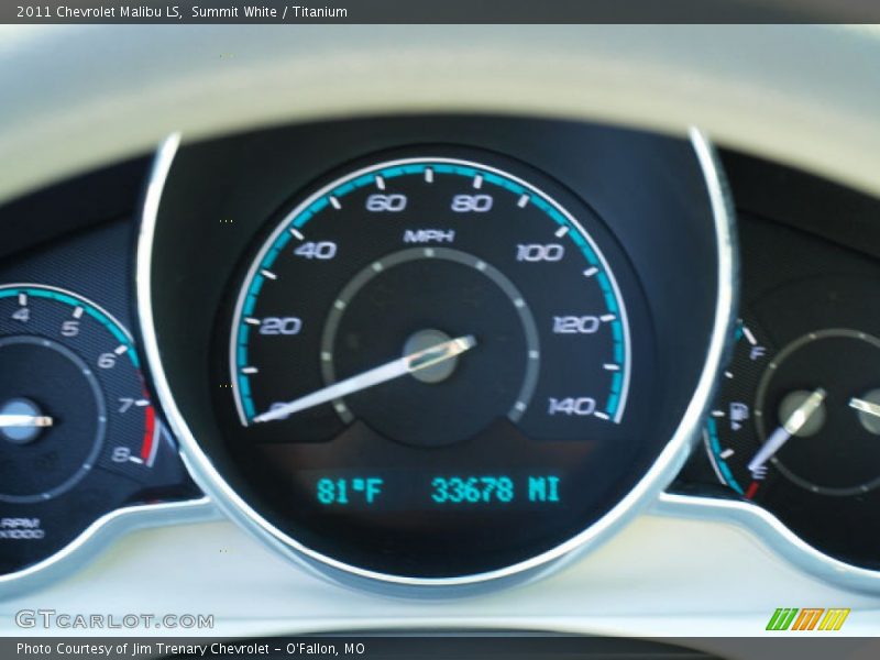 Summit White / Titanium 2011 Chevrolet Malibu LS