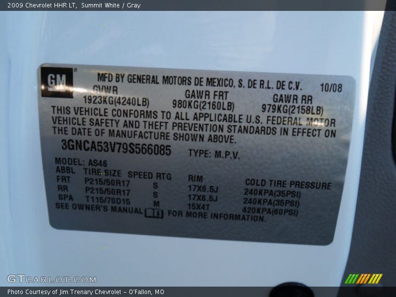 Summit White / Gray 2009 Chevrolet HHR LT