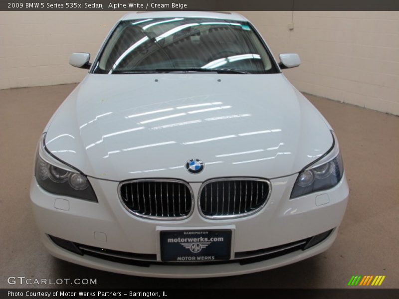 Alpine White / Cream Beige 2009 BMW 5 Series 535xi Sedan