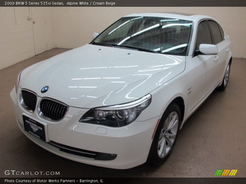 Alpine White / Cream Beige 2009 BMW 5 Series 535xi Sedan