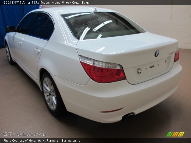 Alpine White / Cream Beige 2009 BMW 5 Series 535xi Sedan
