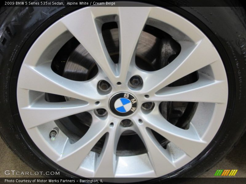 Alpine White / Cream Beige 2009 BMW 5 Series 535xi Sedan