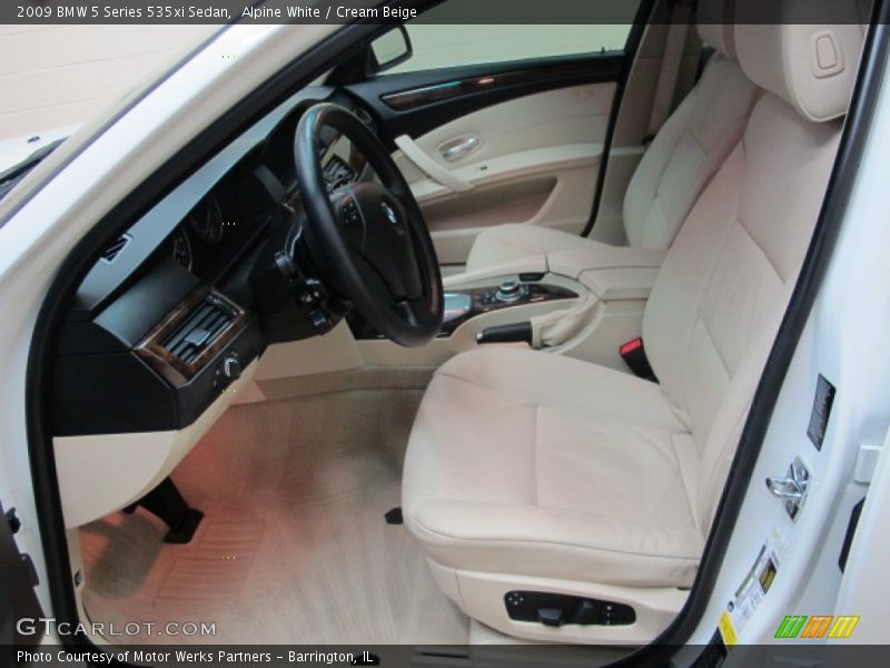Alpine White / Cream Beige 2009 BMW 5 Series 535xi Sedan