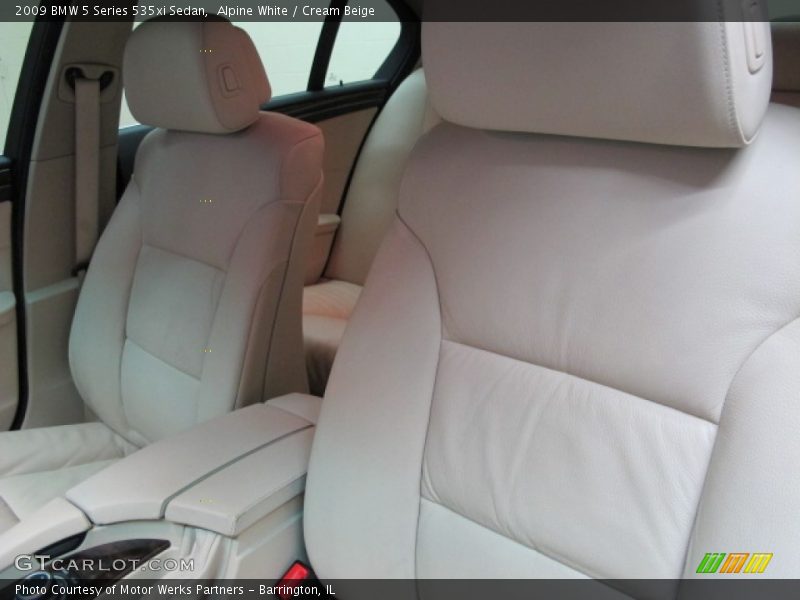 Alpine White / Cream Beige 2009 BMW 5 Series 535xi Sedan