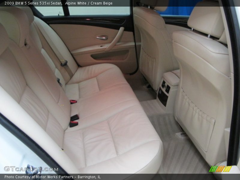 Alpine White / Cream Beige 2009 BMW 5 Series 535xi Sedan