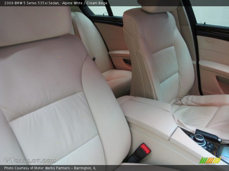 Alpine White / Cream Beige 2009 BMW 5 Series 535xi Sedan