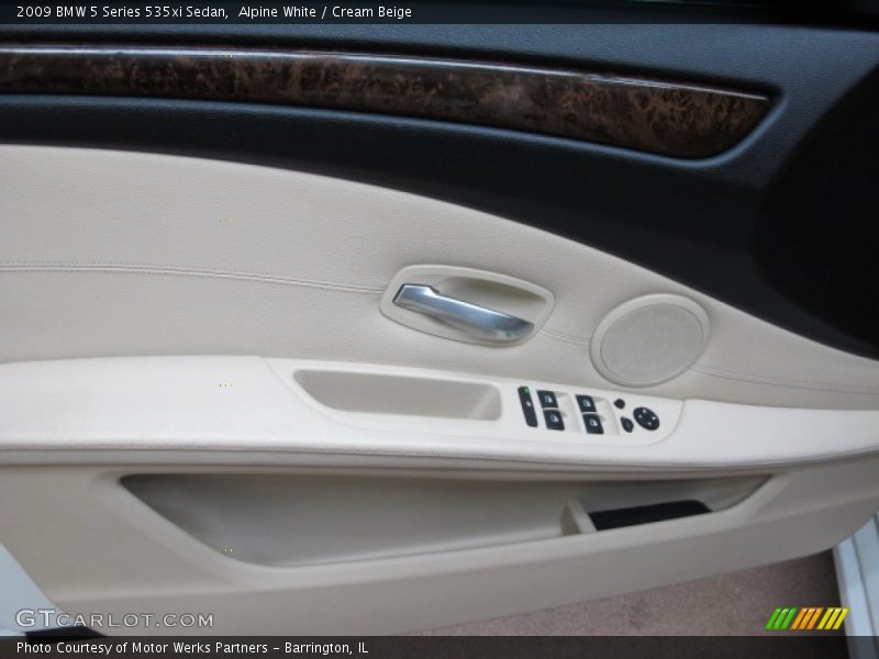 Alpine White / Cream Beige 2009 BMW 5 Series 535xi Sedan