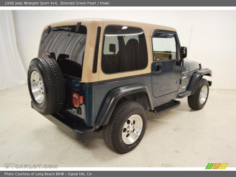 Emerald Green Pearl / Khaki 1998 Jeep Wrangler Sport 4x4