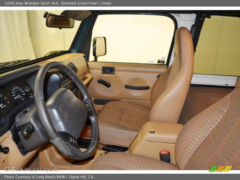 Emerald Green Pearl / Khaki 1998 Jeep Wrangler Sport 4x4