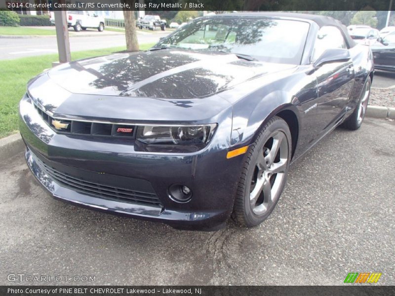 Blue Ray Metallic / Black 2014 Chevrolet Camaro LT/RS Convertible