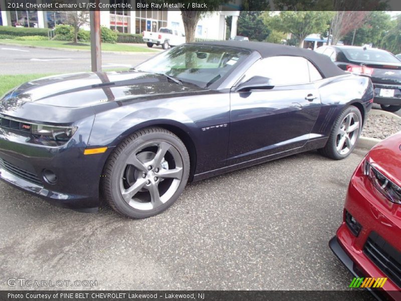 Blue Ray Metallic / Black 2014 Chevrolet Camaro LT/RS Convertible