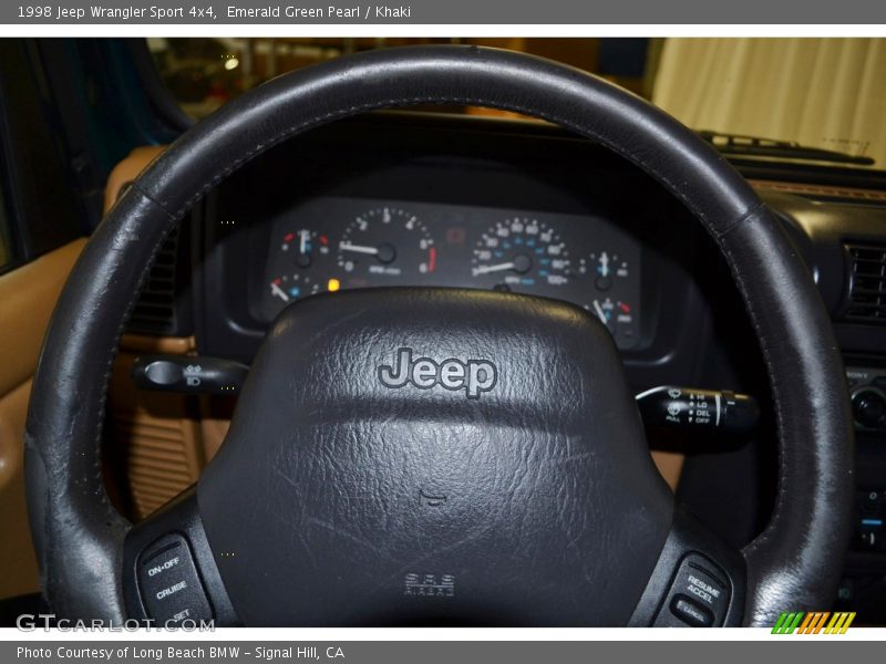 Emerald Green Pearl / Khaki 1998 Jeep Wrangler Sport 4x4