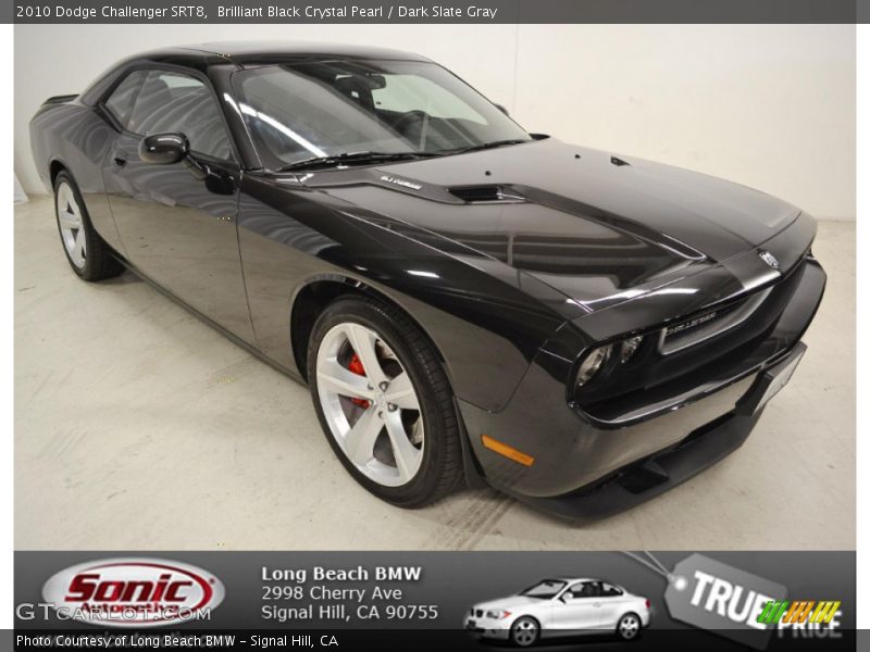 Brilliant Black Crystal Pearl / Dark Slate Gray 2010 Dodge Challenger SRT8