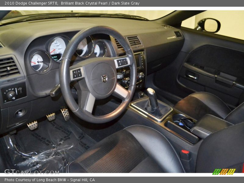 Brilliant Black Crystal Pearl / Dark Slate Gray 2010 Dodge Challenger SRT8