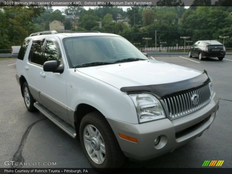 Oxford White / Medium Dark Parchment 2003 Mercury Mountaineer Convenience AWD