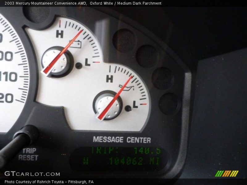 Oxford White / Medium Dark Parchment 2003 Mercury Mountaineer Convenience AWD