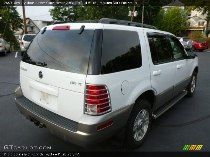 Oxford White / Medium Dark Parchment 2003 Mercury Mountaineer Convenience AWD