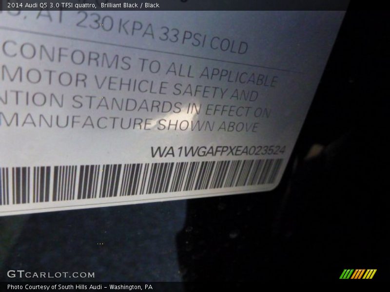 Brilliant Black / Black 2014 Audi Q5 3.0 TFSI quattro