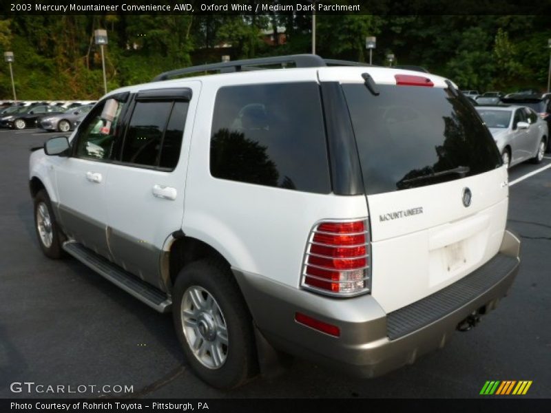 Oxford White / Medium Dark Parchment 2003 Mercury Mountaineer Convenience AWD