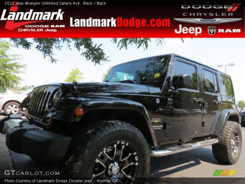 Black / Black 2012 Jeep Wrangler Unlimited Sahara 4x4