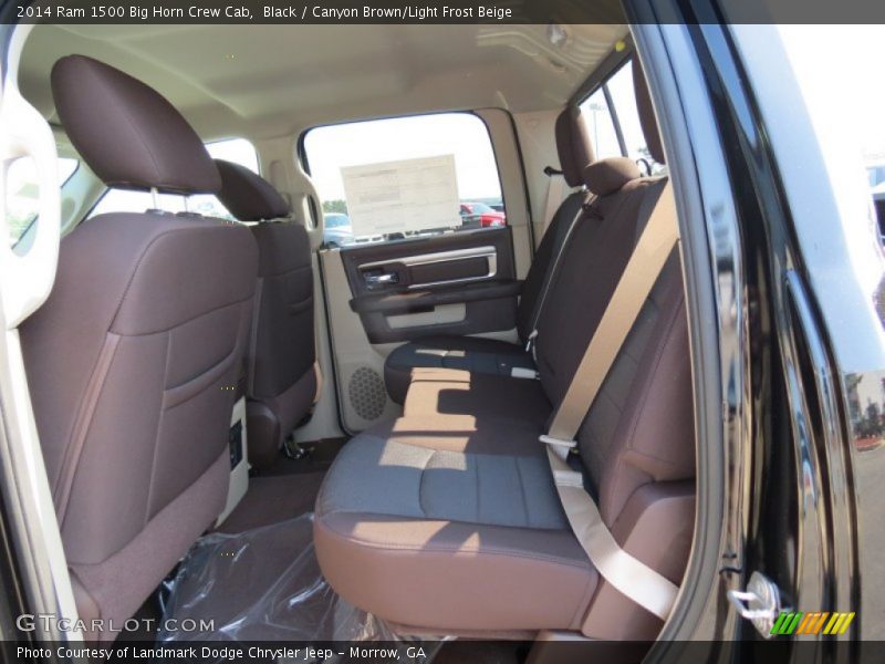 Black / Canyon Brown/Light Frost Beige 2014 Ram 1500 Big Horn Crew Cab