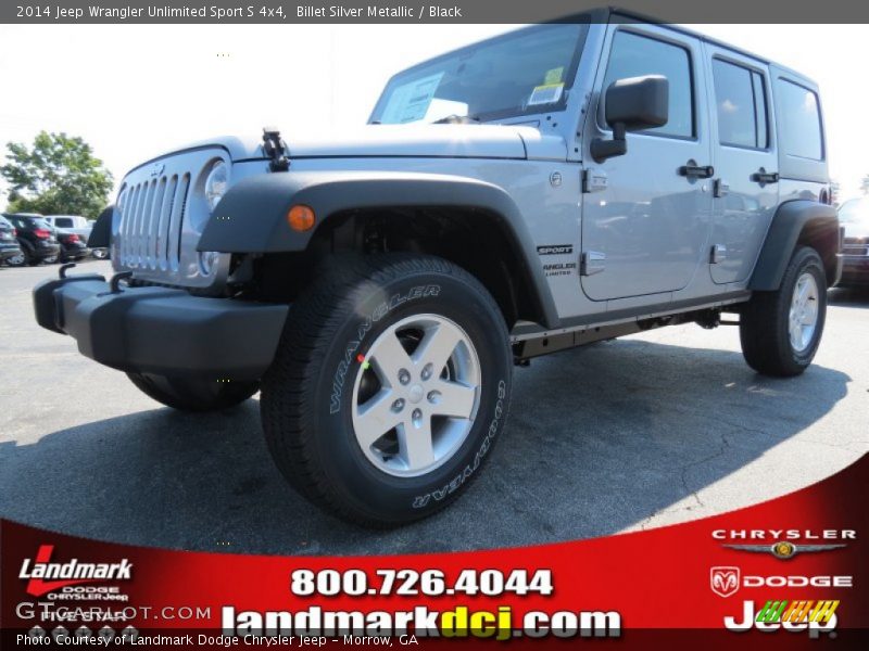 Billet Silver Metallic / Black 2014 Jeep Wrangler Unlimited Sport S 4x4