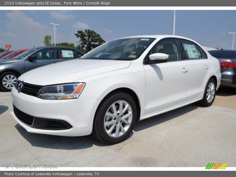 Pure White / Cornsilk Beige 2014 Volkswagen Jetta SE Sedan