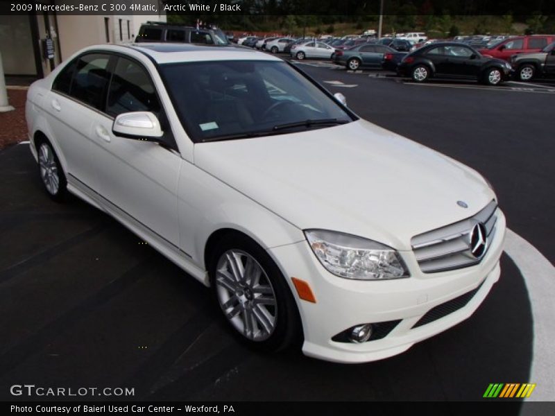 Arctic White / Black 2009 Mercedes-Benz C 300 4Matic