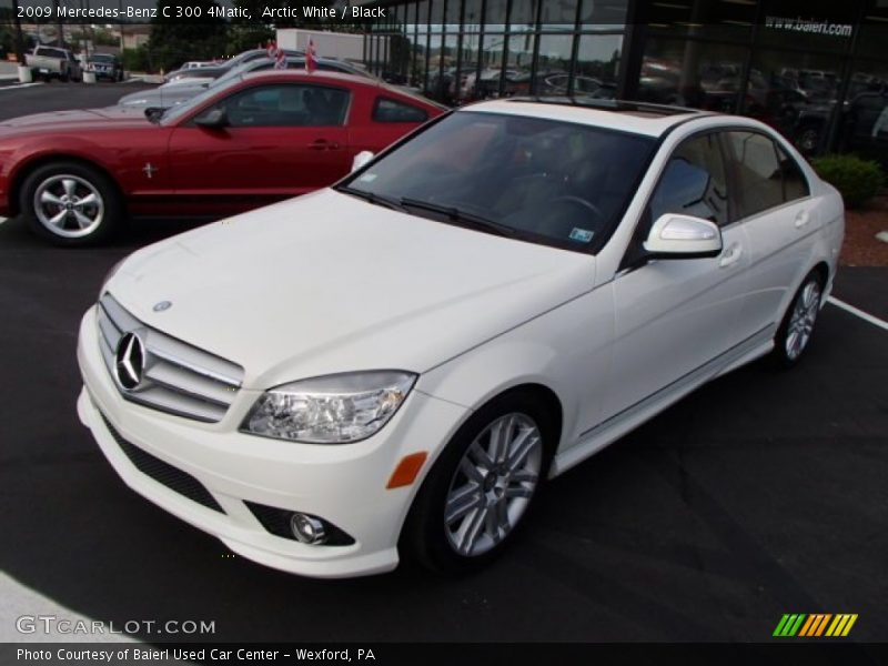 Arctic White / Black 2009 Mercedes-Benz C 300 4Matic