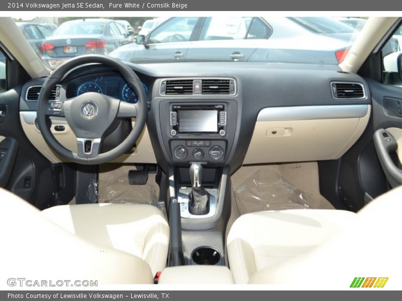 Pure White / Cornsilk Beige 2014 Volkswagen Jetta SE Sedan
