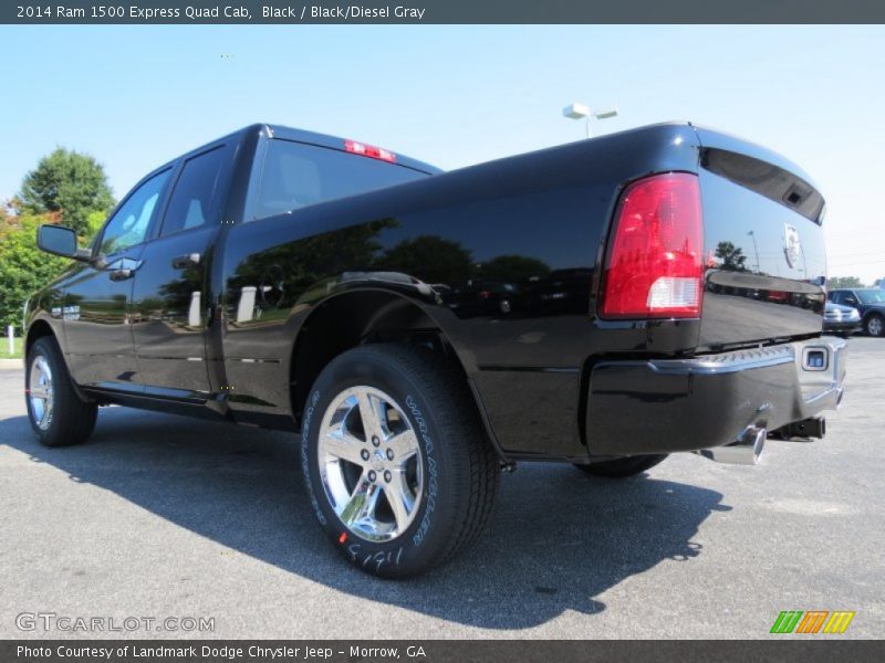Black / Black/Diesel Gray 2014 Ram 1500 Express Quad Cab