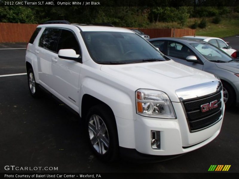 Olympic White / Jet Black 2012 GMC Terrain SLT AWD