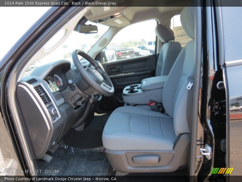 Black / Black/Diesel Gray 2014 Ram 1500 Express Quad Cab