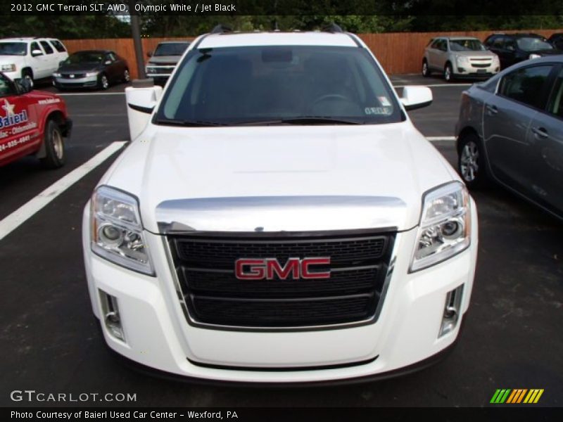 Olympic White / Jet Black 2012 GMC Terrain SLT AWD