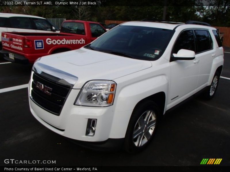 Olympic White / Jet Black 2012 GMC Terrain SLT AWD