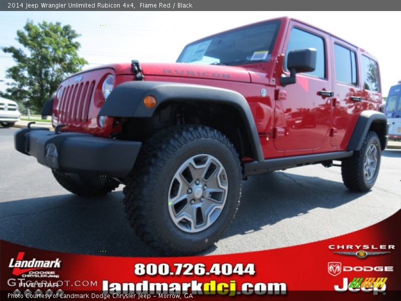 Flame Red / Black 2014 Jeep Wrangler Unlimited Rubicon 4x4