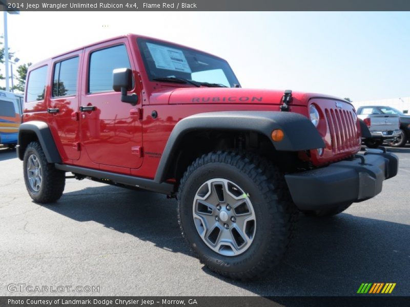 Flame Red / Black 2014 Jeep Wrangler Unlimited Rubicon 4x4