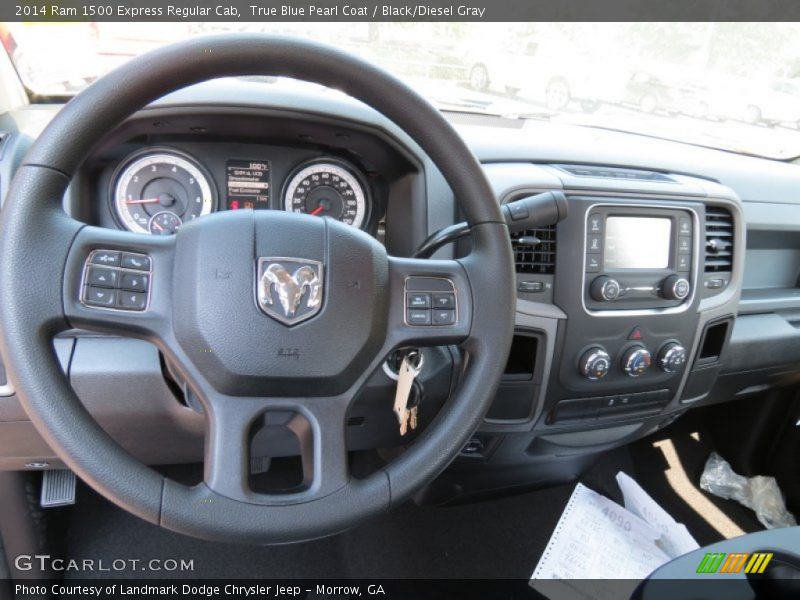 True Blue Pearl Coat / Black/Diesel Gray 2014 Ram 1500 Express Regular Cab