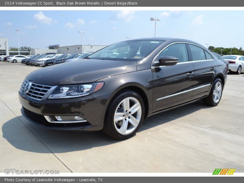 Black Oak Brown Metallic / Desert Beige/Black 2014 Volkswagen CC Sport