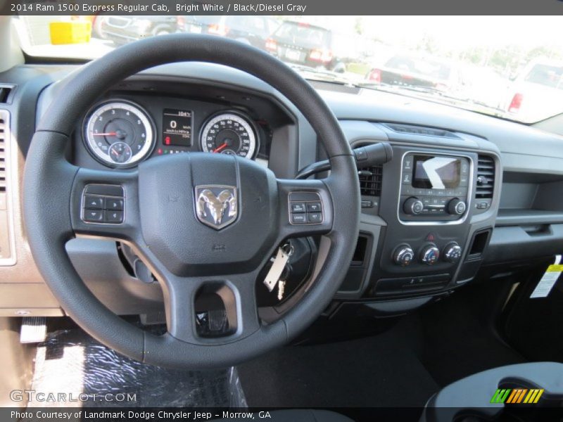 Bright White / Black/Diesel Gray 2014 Ram 1500 Express Regular Cab