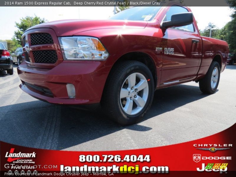 Deep Cherry Red Crystal Pearl / Black/Diesel Gray 2014 Ram 1500 Express Regular Cab