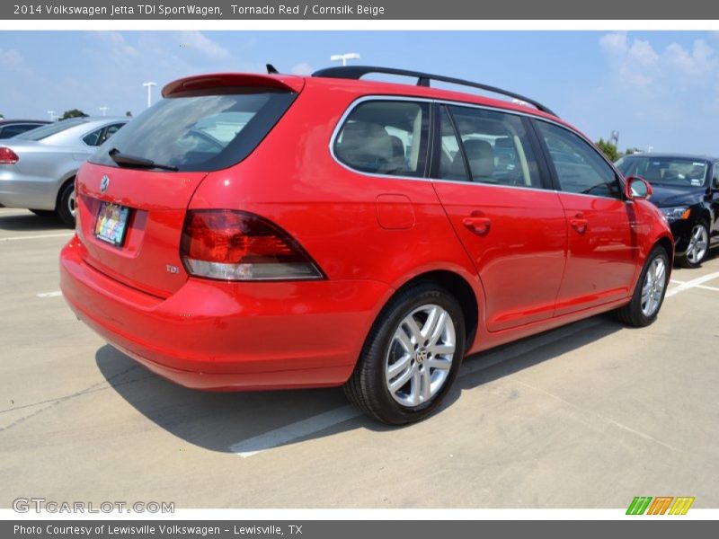 Tornado Red / Cornsilk Beige 2014 Volkswagen Jetta TDI SportWagen